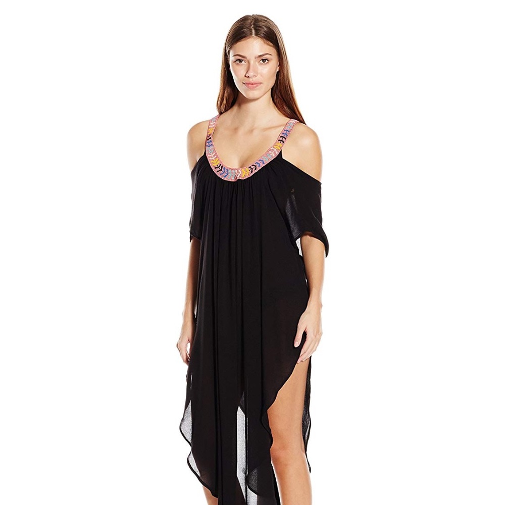 Mara Hoffman Off The Shoulder Swim Beach Cover-up Caftan Dress